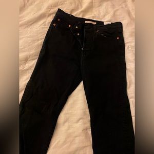 Levi’s Wedgie Straight Fit Black Jeans
